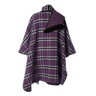 Heritage of Scotland Ladies Warm Reversible Wool Blend Cape - PURPLE - Heritage Of Scotland -