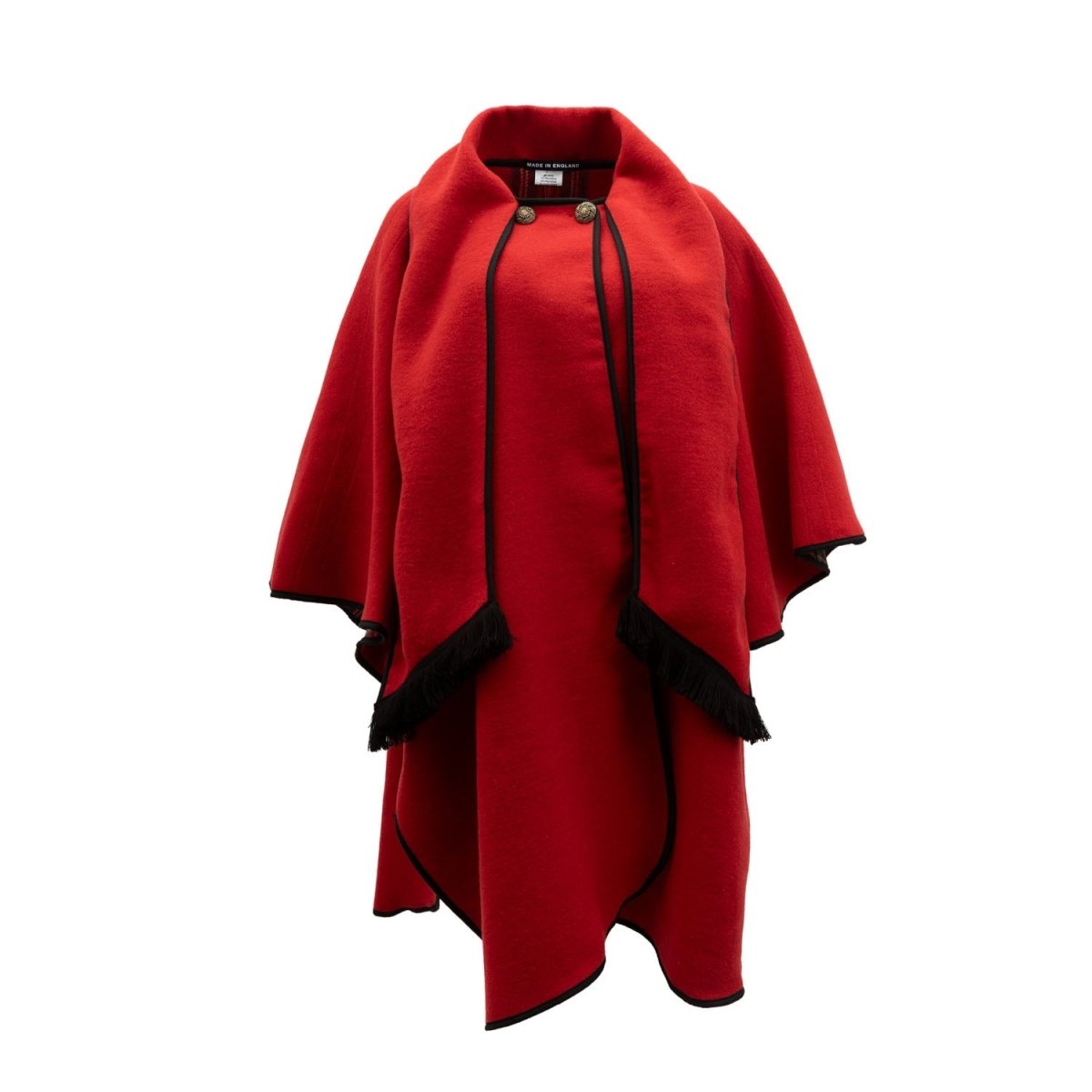 Heritage of Scotland Ladies Warm Reversible Wool Blend Cape - RED/ROYAL STEWART - Heritage Of Scotland -