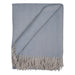Herringbone Blanket 70% Recycled Wool - Heritage Of Scotland - CORNFLOWER