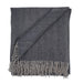 Herringbone Blanket 70% Recycled Wool - Heritage Of Scotland - DENIM