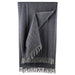 Herringbone Blanket 70% Recycled Wool - Heritage Of Scotland - DENIM