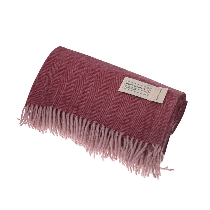 Herringbone Blanket 70% Recycled Wool - Heritage Of Scotland - EMINENCE