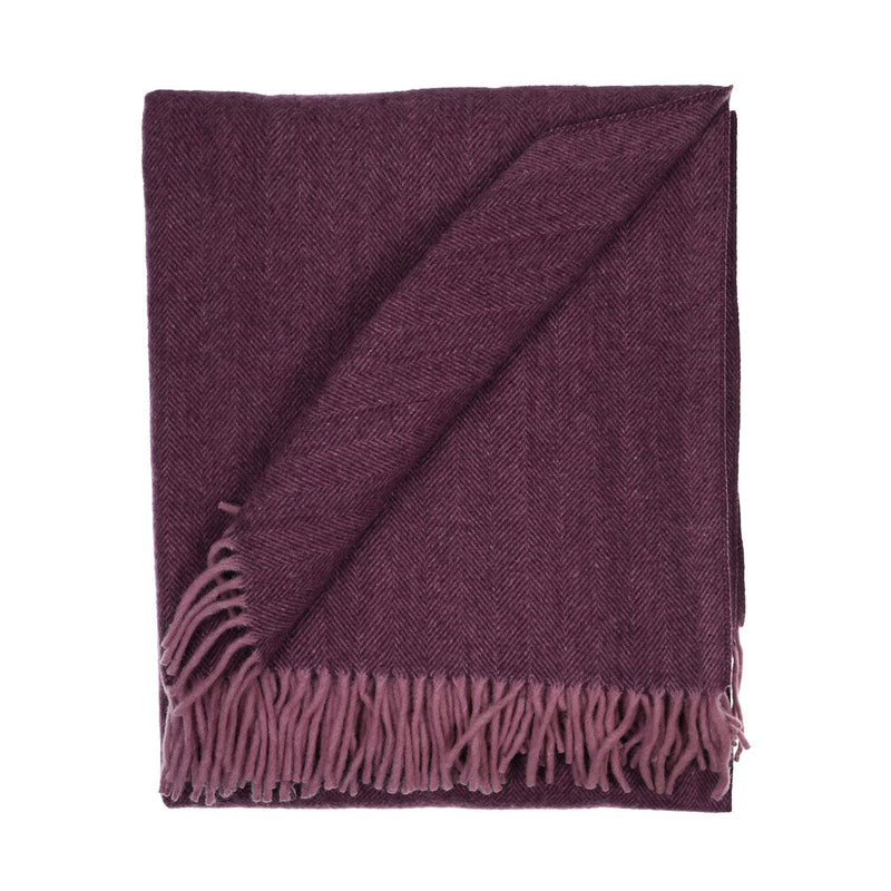 Herringbone Blanket Grape - Heritage Of Scotland - GRAPE
