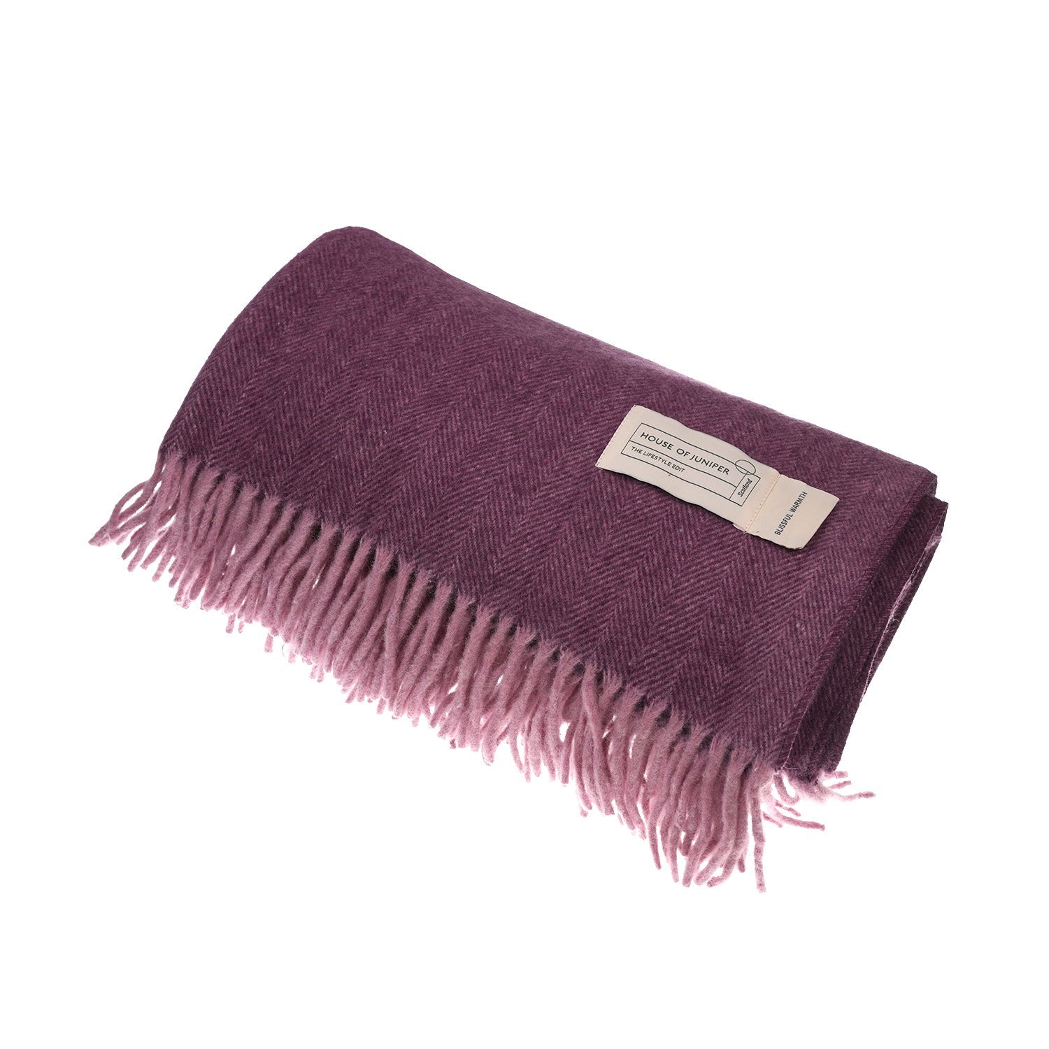 Herringbone Blanket Grape - Heritage Of Scotland - GRAPE