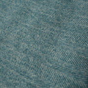Herringbone Blanket – Pastel Throw with Fringes - TURQUOISE - Heritage Of Scotland -