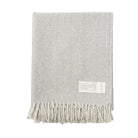Herringbone Blanket Throw - Oyster Grey - Heritage Of Scotland - 