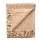 Herringbone Knee Blanket – Pastel Throw with Fringes - Heritage Of Scotland - SAND BEIGE/NATURAL