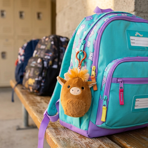 Highland Cow Plush Bag Charm – Soft Scottish Coo Keyring with Clip - Heritage Of Scotland - 