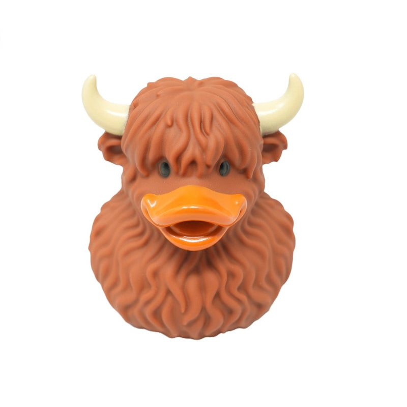 Highland Cow Rubber Duck - Fun Novelty Bath Toy & Welsh Souvenir - Heritage Of Scotland - 
