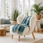 Highland Earth Tone Block Check Recycled Wool Blend Blanket - CANTON - Heritage Of Scotland -