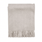 Highland Herringbone Wool Blend Throw Blanket with Tasselled Fringe - GREY MEDIUM - Heritage Of Scotland -