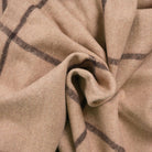 Highland Windowpane Wool Blend Throw Blanket with Tasselled Fringe - DUNE - Heritage Of Scotland -