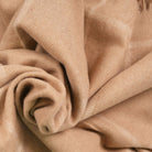 Highland Windowpane Wool Blend Throw Blanket with Tasselled Fringe - LATTE/ PRISTINE - Heritage Of Scotland -