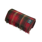 Highland Wool Blend Tartan Blanket Throw - Heritage Of Scotland - DARK MAPLE