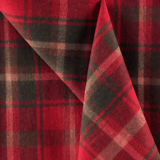 Highland Wool Blend Tartan Blanket Throw - Heritage Of Scotland - DARK MAPLE