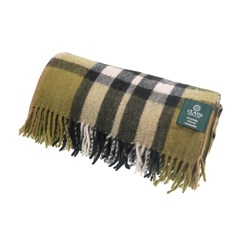 Highland Wool Blend Tartan Blanket Throw - Heritage Of Scotland - EXPLODED SCOTTY THOMSON CYPRESS