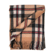 Highland Wool Blend Tartan Blanket Throw - Heritage Of Scotland - EXPLODED THOMSON CAMEL