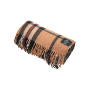 Highland Wool Blend Tartan Blanket Throw - Heritage Of Scotland - EXPLODED THOMSON CAMEL