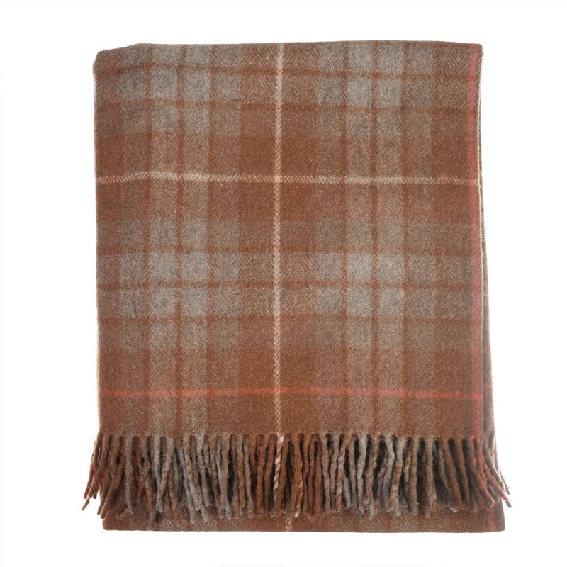 Highland Wool Blend Tartan Blanket / Throw Extra Warm FRASER HUNTING WEATHERED - Heritage Of Scotland -