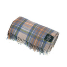 Highland Wool Blend Tartan Blanket / Throw Extra Warm STEWART MUTED BLUE - Heritage Of Scotland -