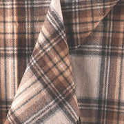 Highland Wool Blend Tartan Blanket / Throw Extra Warm STEWART NATURAL DRESS - Heritage Of Scotland -