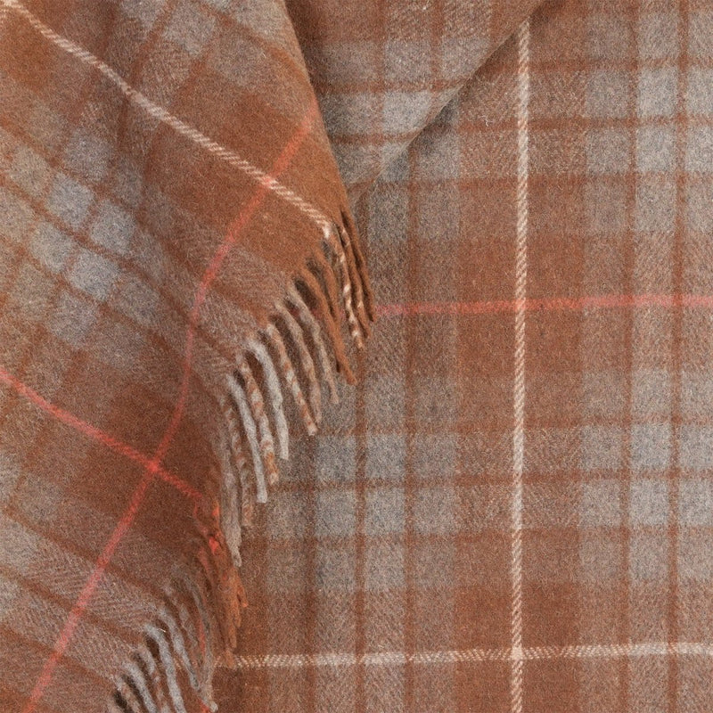 Highland Wool Blend Tartan Blanket Throw - Heritage Of Scotland - FRASER HUNTING WEATHERED