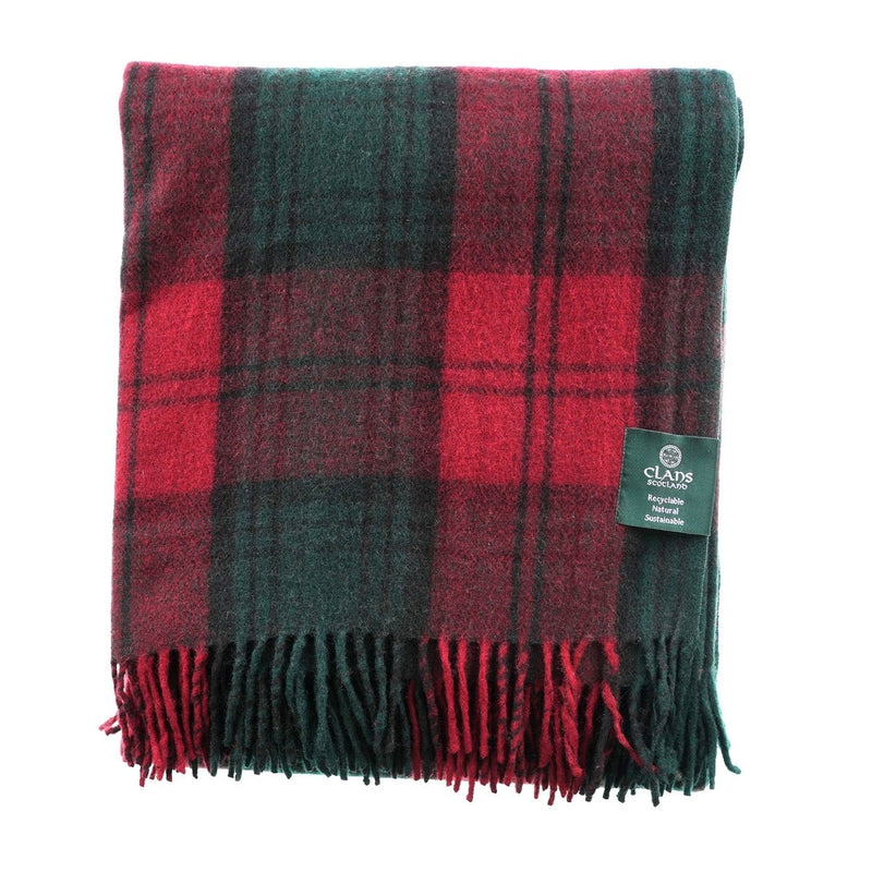 Highland Wool Blend Tartan Blanket Throw - Heritage Of Scotland - LINDSAY
