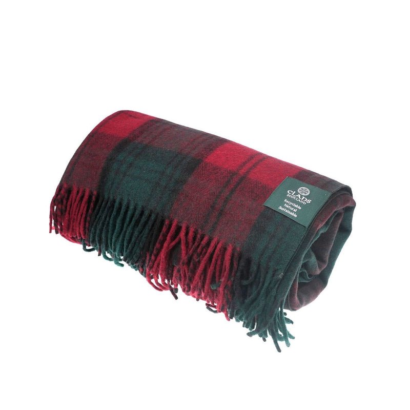 Highland Wool Blend Tartan Blanket Throw - Heritage Of Scotland - LINDSAY
