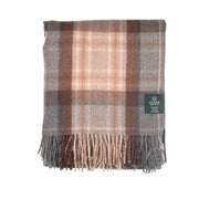 Highland Wool Blend Tartan Blanket Throw - Heritage Of Scotland - MACKELLAR NATURAL