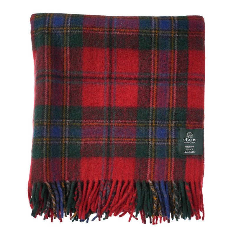 Highland Wool Blend Tartan Blanket Throw Maclean - Heritage Of Scotland - MACLEAN
