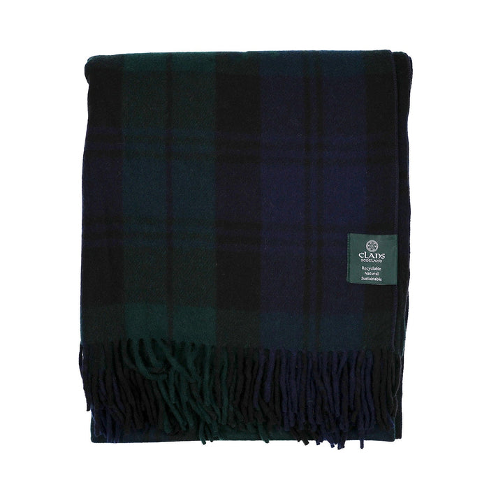 Highland Wool Blend Tartan Blanket Throw - Heritage Of Scotland - RAMSAY BLUE