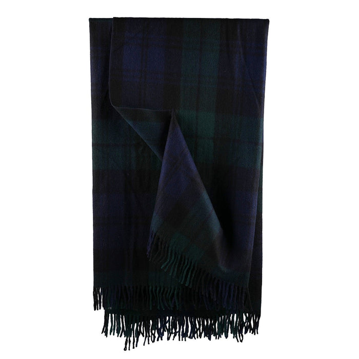 Highland Wool Blend Tartan Blanket Throw - Heritage Of Scotland - RAMSAY BLUE