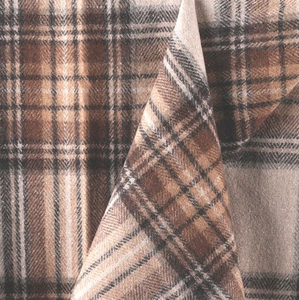 Highland Wool Blend Tartan Blanket Throw - Heritage Of Scotland - STEWART NATURAL DRESS
