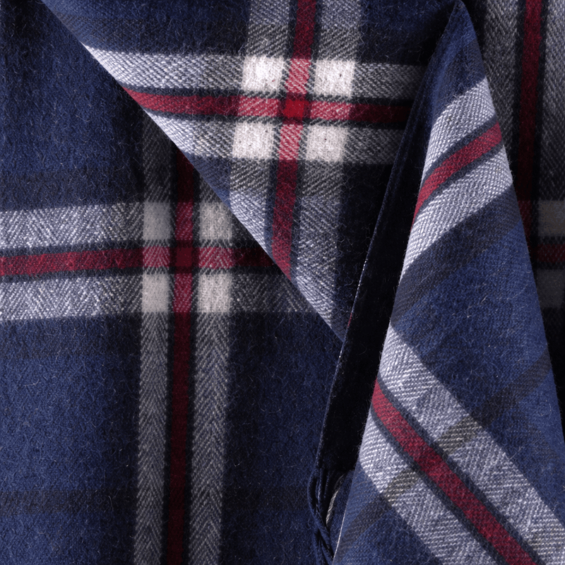 Highland Wool Blend Tartan Blanket Throw - Heritage Of Scotland - THOMSON NAVY