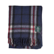 Highland Wool Blend Tartan Blanket Throw - Heritage Of Scotland - THOMSON NAVY