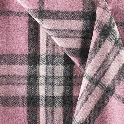 Highland Wool Blend Tartan Blanket Throw - Heritage Of Scotland - THOMSON PINK