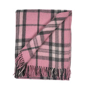 Highland Wool Blend Tartan Blanket Throw - Heritage Of Scotland - THOMSON PINK