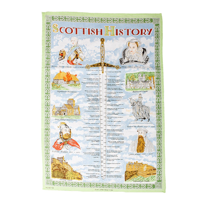 History Of Scotland Kitchen Tea Towel - Heritage Of Scotland - NA