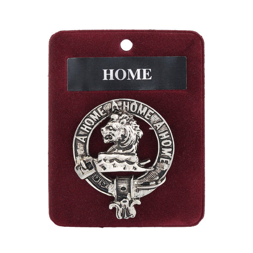 Home Clan Badge, Kilt Pin, Lapel Pin, Cufflinks, Keyring/Key Fob & Gift Set — Fine Pewter by Art Pewter — Made in Scotland (Shiny Finish) - Heritage Of Scotland - Badge