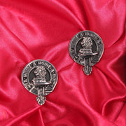 Home Clan Badge, Kilt Pin, Lapel Pin, Cufflinks, Keyring/Key Fob & Gift Set — Fine Pewter by Art Pewter — Made in Scotland (Shiny Finish) - Heritage Of Scotland - Cufflinks