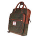 Ht Leather Large Backpack Dark Green Check / Tan - Heritage Of Scotland - DARK GREEN CHECK / TAN