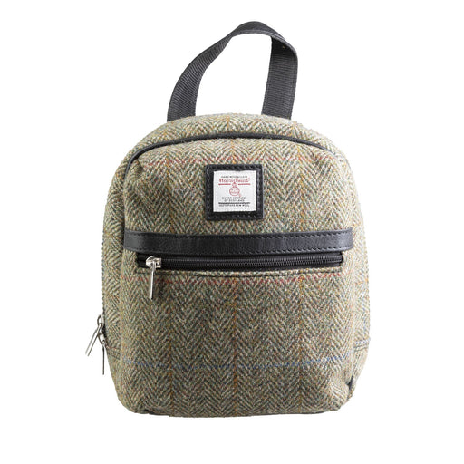 Ht Leather Small Backpack Lt Brown Check / Tan - Heritage Of Scotland - LT BROWN CHECK / TAN