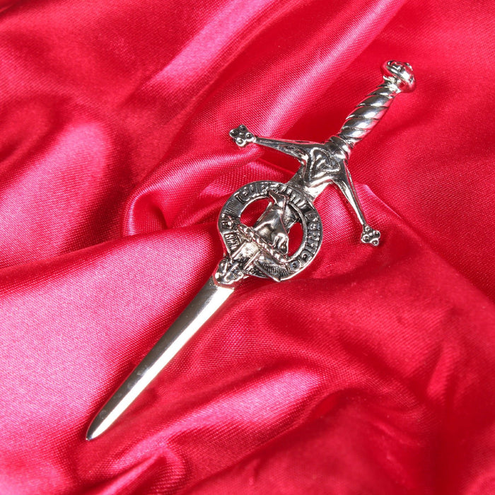 Hunter Clan Badge, Kilt Pin, Lapel Pin, Cufflinks, Keyring/Key Fob & Gift Set — Fine Pewter by Art Pewter — Made in Scotland (Shiny Finish) - Heritage Of Scotland - Kilt Pin