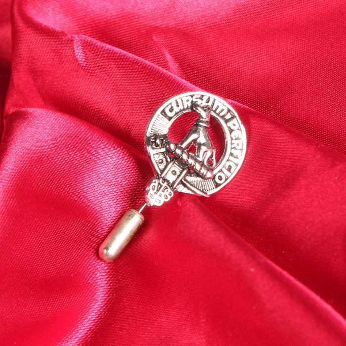Hunter Clan Badge, Kilt Pin, Lapel Pin, Cufflinks, Keyring/Key Fob & Gift Set — Fine Pewter by Art Pewter — Made in Scotland (Shiny Finish) - Heritage Of Scotland - Lapel Pin
