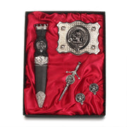 Ireland Clan Badge, Kilt Pin, Lapel Pin, Cufflinks, Keyring/Key Fob & Gift Set — Fine Pewter by Art Pewter — Made in Scotland (Shiny Finish) - Heritage Of Scotland - Gift Set
