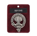 Irvine Clan Badge, Kilt Pin, Lapel Pin, Cufflinks, Keyring/Key Fob & Gift Set — Fine Pewter by Art Pewter — Made in Scotland (Shiny Finish) - Heritage Of Scotland - Badge