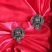 Irvine Clan Badge, Kilt Pin, Lapel Pin, Cufflinks, Keyring/Key Fob & Gift Set — Fine Pewter by Art Pewter — Made in Scotland (Shiny Finish) - Heritage Of Scotland - Cufflinks
