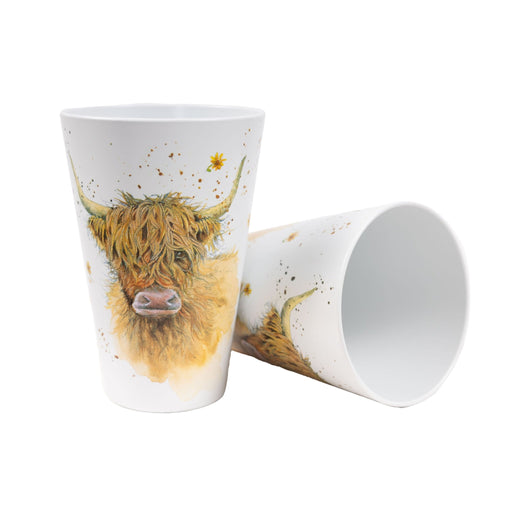 Jan Pashley Highland Coo 4Pc Picnic Cups - Heritage Of Scotland - NA