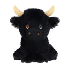 Keel Toys Keeleco Black Shaggy Cow Plush Toy 18cm - Heritage Of Scotland -