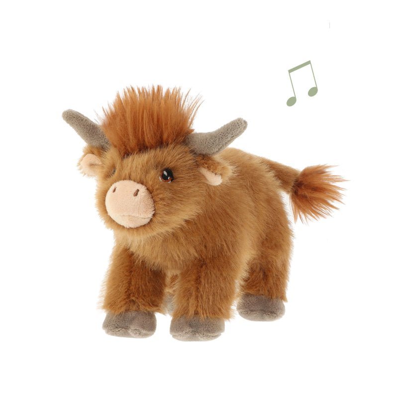 Keel Toys Keeleco Highland Cow with Sound 15cm - Heritage Of Scotland -